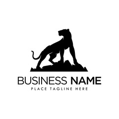 Lion Silhouette Logo Design Vector Image