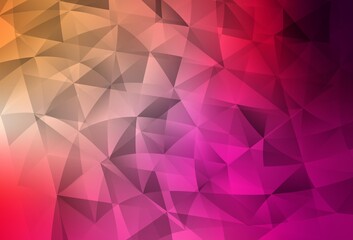 Light Pink, Yellow vector texture with triangular style.