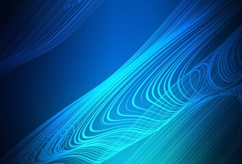 Dark BLUE vector colorful blur backdrop.