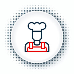 Line Cook icon isolated on white background. Chef symbol. Colorful outline concept. Vector