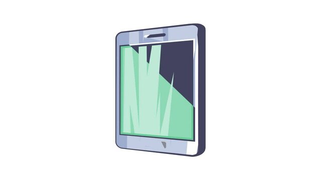 Tablet icon animation cartoon best object isolated on white background