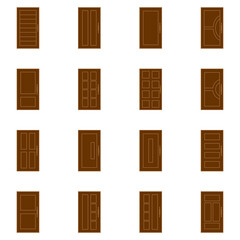 doors icon set vector sign symbol