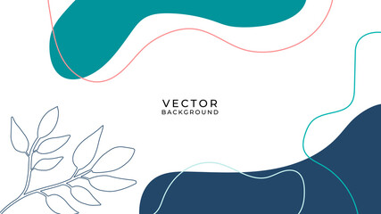 Vector set of abstract creative backgrounds in minimal trendy style. Trendy abstract square art templates with floral and geometric elements. Suitable for social media posts, mobile apps, banners art