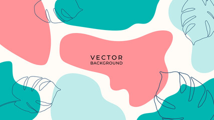 Social media stories, posts, highlights templates. Abstract floral vector backgrounds with copy space for text. Minimal background in pink flowers