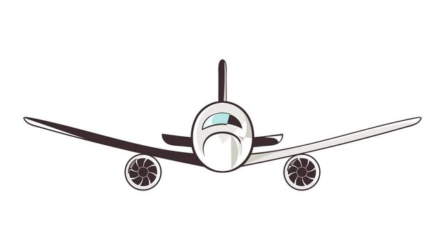 Cargo plane icon animation cartoon best object isolated on white background
