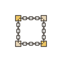 Blockchain concept colored icon - vector Block Chain sign