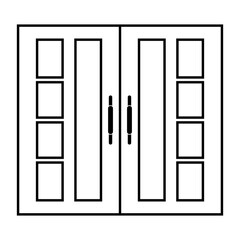 doors icon set vector sign symbol