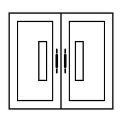 doors icon set vector sign symbol