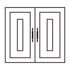 doors icon set vector sign symbol