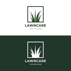 Lawn care logo design inspiration vector template