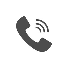 Phone call glyph icon or telephone sign