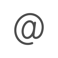 Email symbol glyph icon or web mail sign