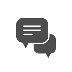 Speech bubbles glyph icon or dialog sign