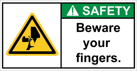 Beware of the dangers of CNC machines.,Safety sign.
