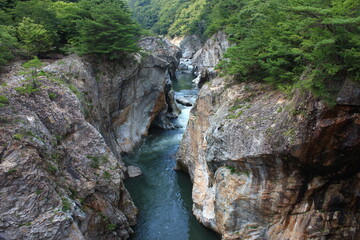 龍王峡。竜がのたうつような形からその名前が付けられた栃木県の渓谷。