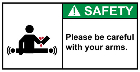 The warning label starts working automatically.,Safety sign.
