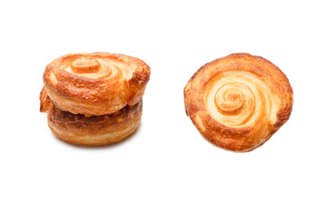 Tasty puff isolated on a white background.