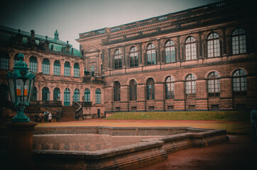 Stuttgart, Germany - New Castle (Neues Schloss) on Caste Square (Schlossplatz), 18th-century Baroque palace and one of the last large city palaces built in Southern Germany