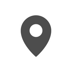 Map pointer glyph icon or location pin symbol