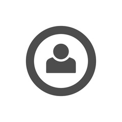 Person in circle glyph icon