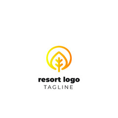 Resort Logo Design Concept Vector