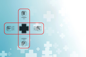 2D illustration medical structure background