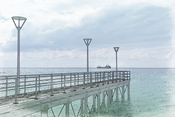 Empty sea pier