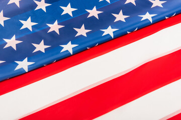close up of american flag with stars and stripes