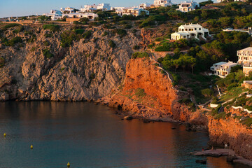 Fototapeta premium cliff view in mediterranean seaside in Menorca