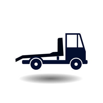 Tow truck icon with shadow