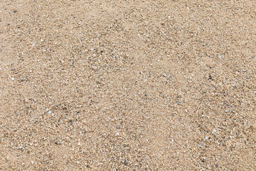 Top view of sandy beach. Background with copy space.