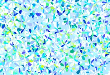 Light Multicolor vector abstract background with leaves.