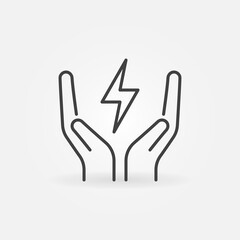 Save Energy vector concept icon in outline style