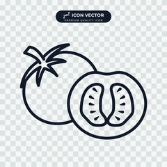 tomato fruit icon symbol template for graphic and web design collection logo vector illustration