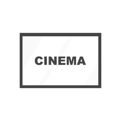 Cinema objects on a white background.