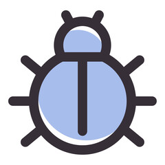 シンプルな線のデバッグのアイコン_虫