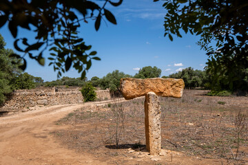 Can Garra Seca, Megalithic elements, «Camí de sa Torre», municipality of Llucmajor, Mallorca, Balearic Islands, Spain