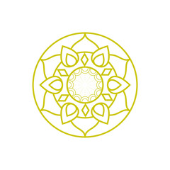 Mandala cock ornament design to be used as an elegant logo