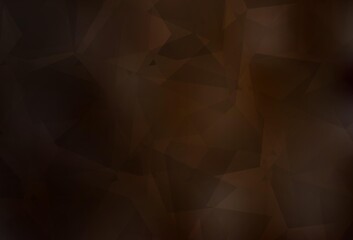 Dark Brown vector texture with abstract poly forms.