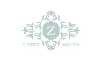 Luxury logo template in vector for restaurant, royalty, boutique, cafe, hotel, heraldry, jewelry, fashion with exquisite letter Z.