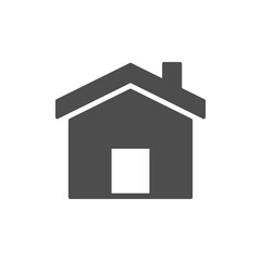 House glyph icon or real estate concept