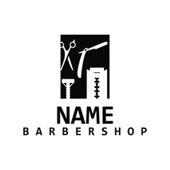A set of model logo design for haircut