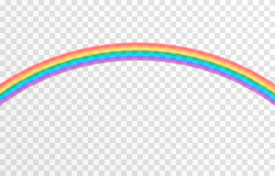 Vector rainbow on isolated transparent background. Effect after rain. Rainbow PNG.