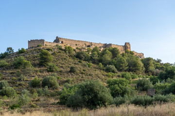 Fototapeta na wymiar Ruins of the castle of Xio, in Luchente, Valencia (Spain).
