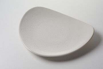 Modern simple clean empty white side plate for salads