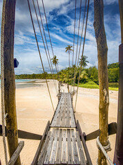 Obraz premium Wooden bridge at Bang Bao beach in Koh Kood island, Trat, Thailand