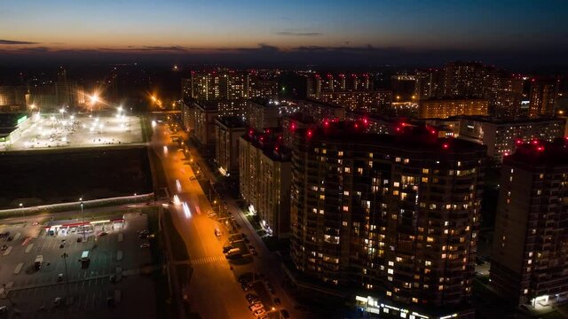 Night time lapse Novosibirsk