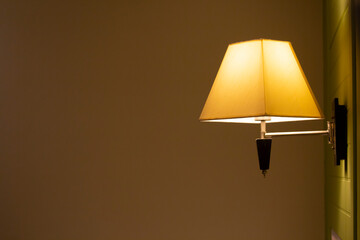 Pendant light with modern light bulb.Chandelier in ambient light.