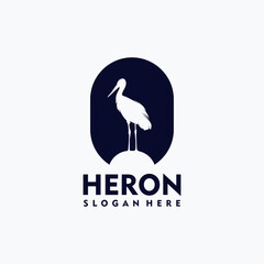 Simple heron logo concept vector art