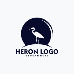 Simple heron logo concept vector art